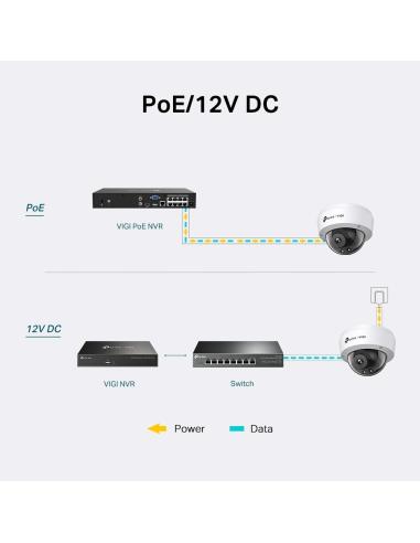 TP-Link VIGI C240I Cámara de Videovigilancia de Exterior Tipo Domo IP67 4mm 4MP Blanca