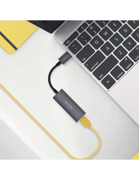 Aisens A109-0709 Conversor USB-C a RJ-45 Ethernet Gris