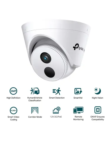 TP-Link VIGI C430I Cámara de Videovigilancia de Exterior Tipo Turret 2.8mm 3MP Blanca
