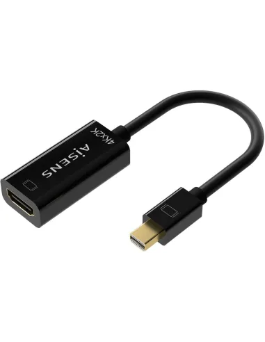 Aisens A125-0643 Conversor de Imagen Mini DisplayPort a HDMI 4K 15 cm Negro