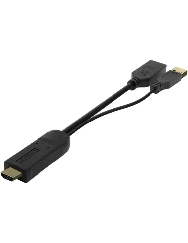 Aisens A122-0642 Conversor de Imagen USB-A PD/HDMI a DisplayPort 10 cm Negro