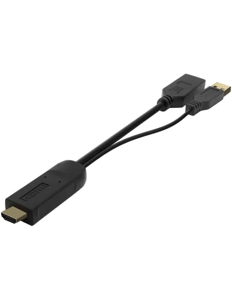 Aisens A122-0642 Conversor de Imagen USB-A PD/HDMI a DisplayPort 10 cm Negro