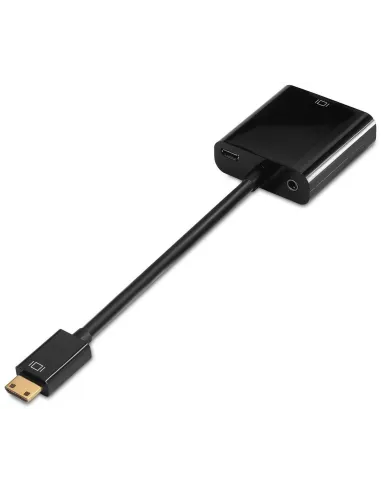 Aisens A122-0127 Conversor de Imagen Mini HDMI a SVGA/Jack 3,5 mm Full HD 10 M Negro