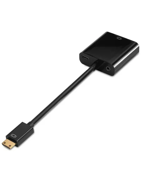 Aisens A122-0127 Conversor de Imagen Mini HDMI a SVGA/Jack 3,5 mm Full HD 10 M Negro