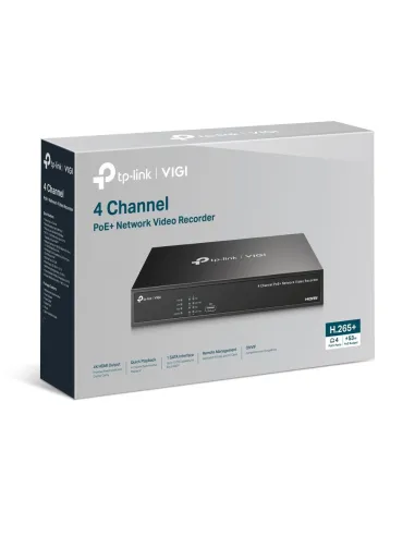 TP-Link VIGI NVR1004H-4P-2TB Videograbador NVR 4 Canales PoE +