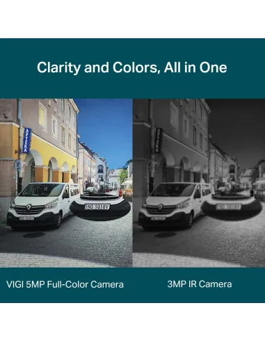 TP-Link VIGI C250 Full-Color Cámara de Videovigilancia de Exterior Tipo Domo IP67 2.8mm 5MP Blanca
