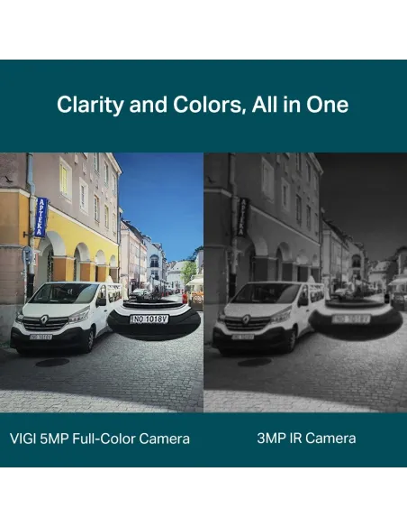 TP-Link VIGI C250 Full-Color Cámara de Videovigilancia de Exterior Tipo Domo IP67 2.8mm 5MP Blanca