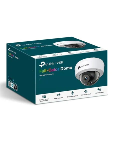 TP-Link VIGI C250 Full-Color Cámara de Videovigilancia de Exterior Tipo Domo IP67 4mm 5MP Blanca