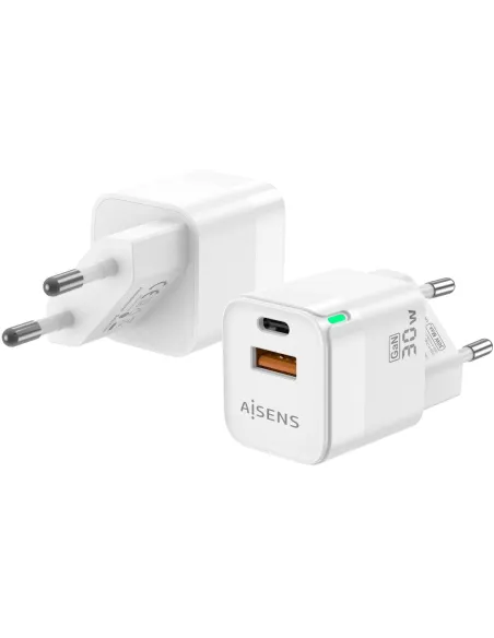 Aisens ASCH-30W2P004-W Cargador USB-A y USB-C Blanco