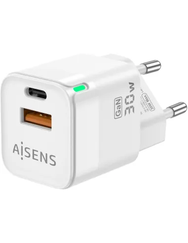 Aisens ASCH-30W2P004-W Cargador USB-A y USB-C Blanco