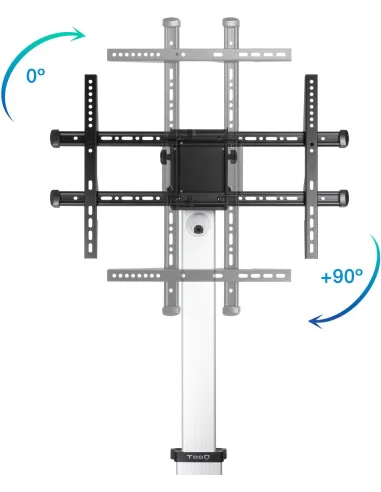 TooQ Hera FS1886M-B Soporte de Suelo con Ruedas 37"- 86" Máx. 50 Kg Plata