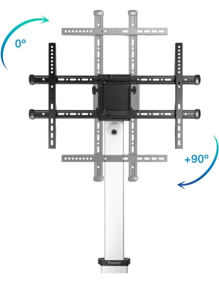 TooQ Hera FS1886M-B Soporte de Suelo con Ruedas 37"- 86" Máx. 50 Kg Plata