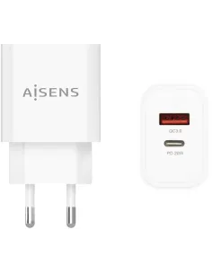 Aisens A110-0681 Cargador USB-A y USB-C 20 W Blanco-ADAP57370