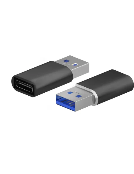 Aisens A108-0678 Adaptador de USB USB-A a USB-C Negro