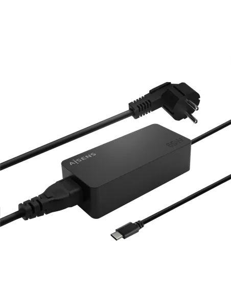 Aisens ASCH-1PD65D-BK Cargador USB-C 65 W 1,2M Negro