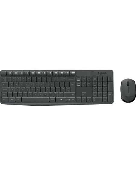 Logitech 920-007919 MK235 Teclado y Ratón Inalámbrico Gris