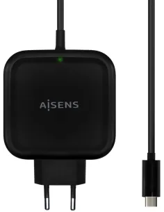 Aisens ASCH-1PD65WL-BK Cargador USB-C 65 W 1,2M Negro-ADAP57354