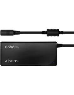 Aisens ASLC-65WAUTO-BK Cargador Portátil 65 W 9 Conectores + USB-A 1.2M Negro-ADAP54907