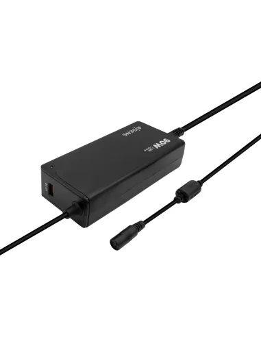 Aisens ASLC-90WAUTO-BK Cargador Portátil 90 W 12 Conectores + USB-A 1.2M Negro