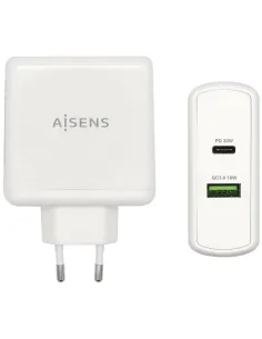 Aisens ASCH-2PD30QC-W Cargador Carga Rápida USB-A y USB-C 48 W Blanco-ADAP54605