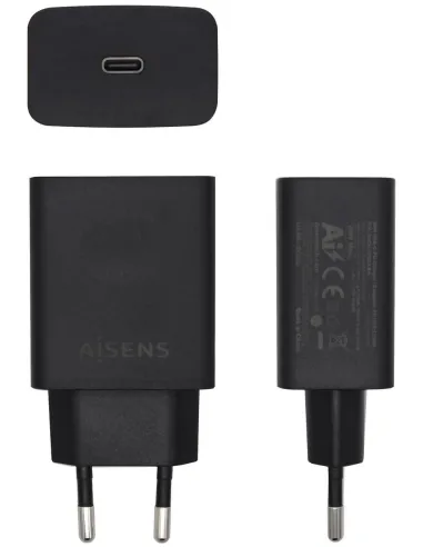 Aisens ASCH-1PD20-BK Cargador USB-C 20 W Negro