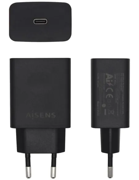 Aisens ASCH-1PD20-BK Cargador USB-C 20 W Negro