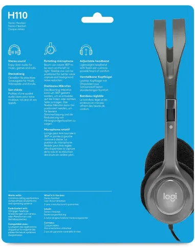 Logitech H110 Auriculares con Micrófono