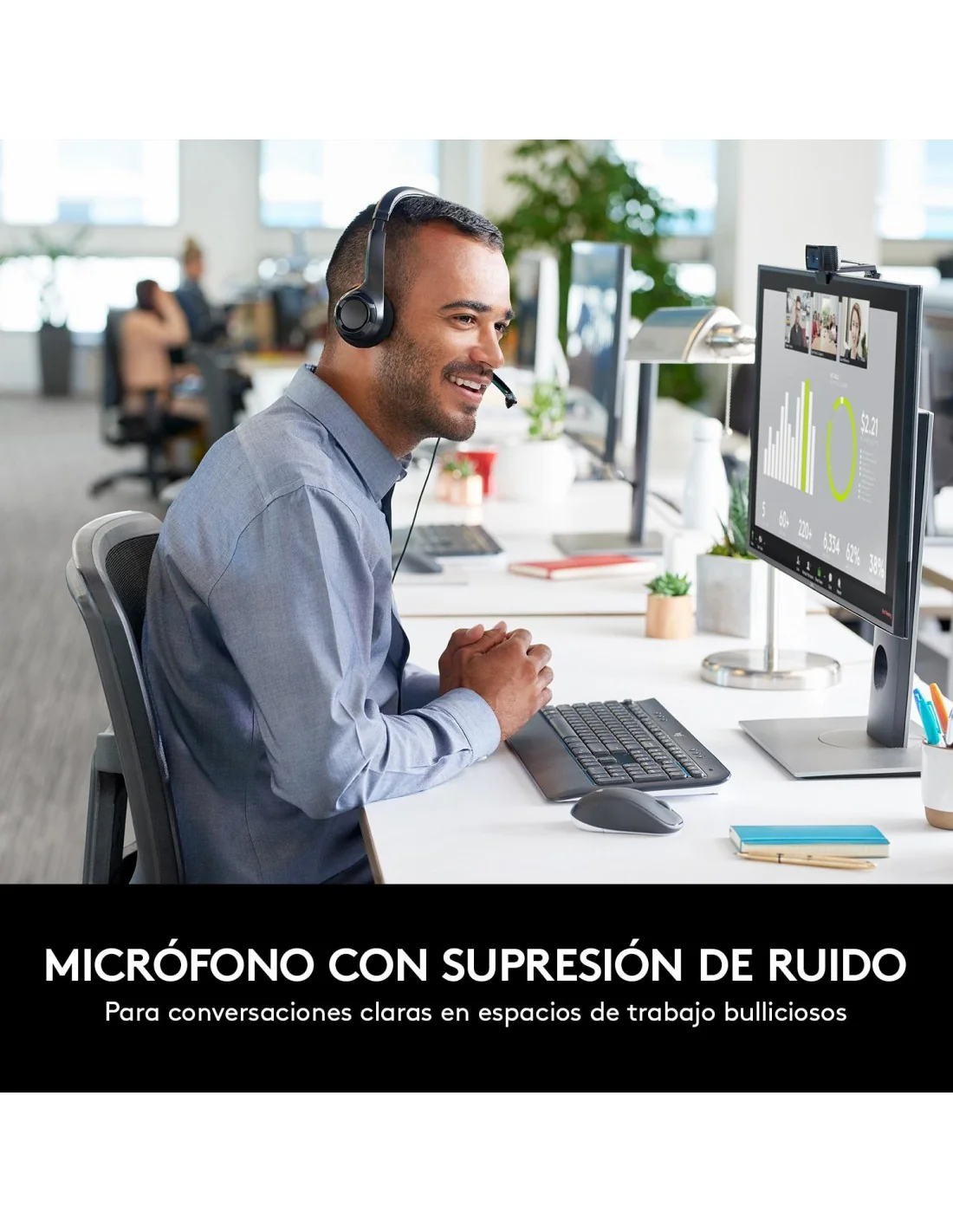 Logitech H390 Auriculares con Micrófono