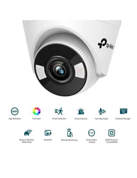 TP-Link VIGI C440 Cámara de Videovigilancia de Exterior Tipo Turret 2.8mm 4MP Blanca