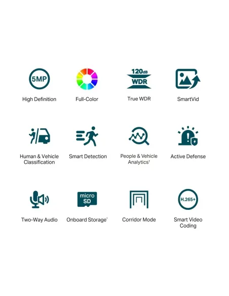 TP-Link VIGI C450 Cámara de Videovigilancia de Interior Tipo Turret 2.8mm 5MP Blanca