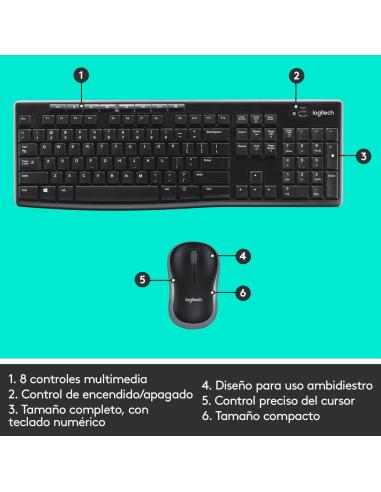 Logitech MK270 Combo Teclado y Ratón Inalámbricos