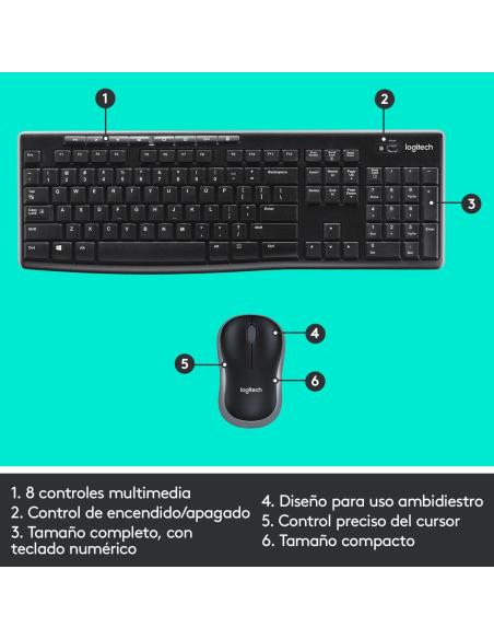 Logitech MK270 Combo Teclado y Ratón Inalámbricos