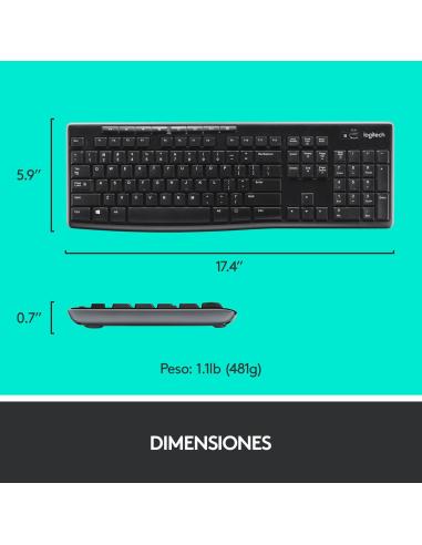 Logitech MK270 Combo Teclado y Ratón Inalámbricos