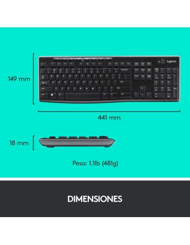 Logitech MK270 Combo Teclado y Ratón Inalámbricos