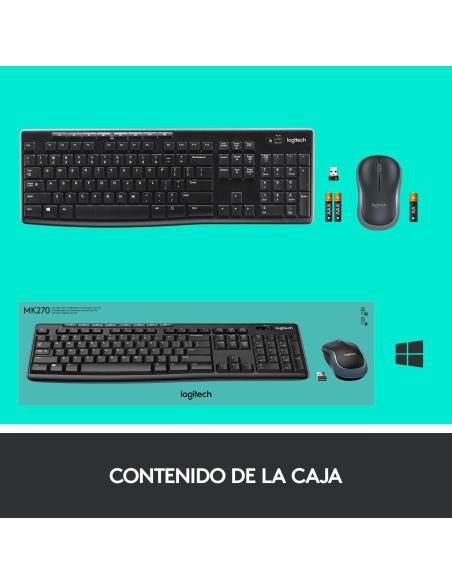 Logitech MK270 Combo Teclado y Ratón Inalámbricos