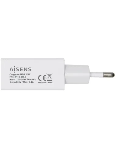 Aisens A110-0404 Cargador USB-A 10 W Blanco