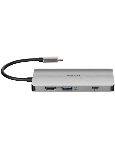 D-Link DUB-M810 HUB USB-C a SD/MicroSD/HDMI/USB-C/RJ-45/USB-A Gris