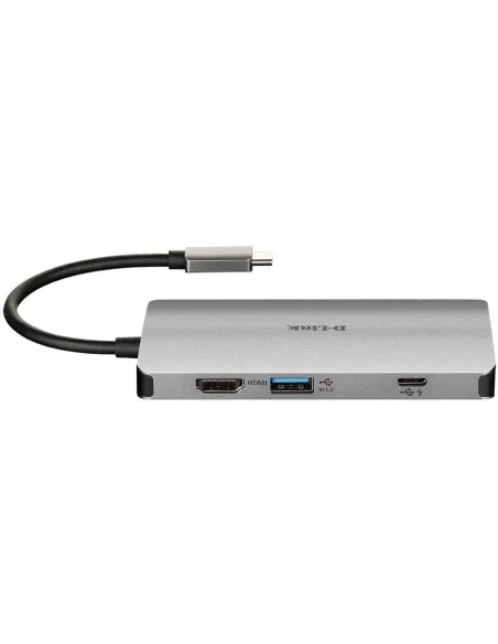 D-Link DUB-M810 HUB USB-C a SD/MicroSD/HDMI/USB-C/RJ-45/USB-A Gris