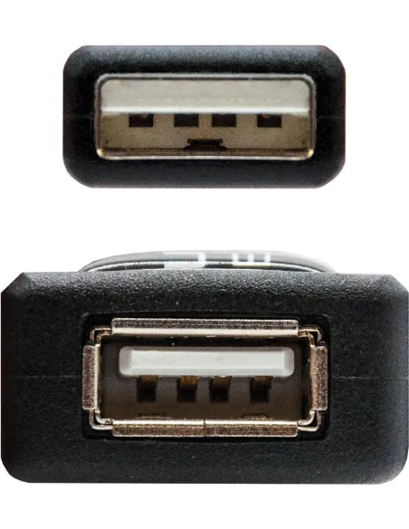 Nanocable 10.01.0211 Prolongador con Amplificador Cable USB 2.0 USB-A Macho a USB-A Hembra 5M Negro