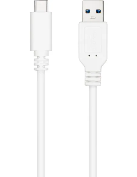 Nanocable 10.01.4000-W Cable USB-A a USB-C 3.2 Gen2 Macho/Hembra 50cm Blanco