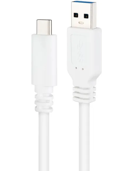 Nanocable 10.01.4000-W Cable USB-A a USB-C 3.2 Gen2 Macho/Hembra 50cm Blanco