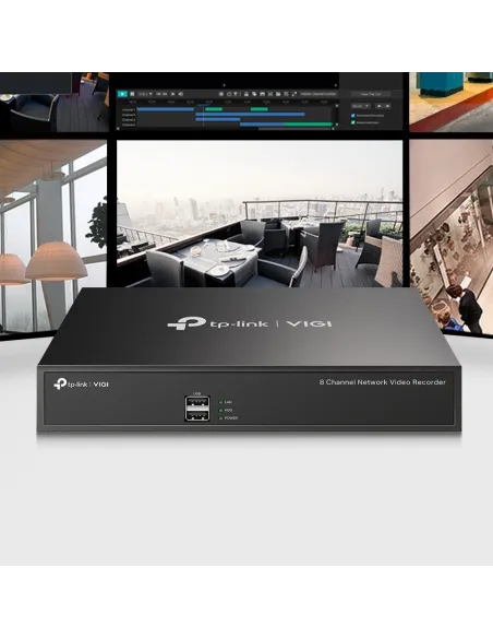 TP-Link VIGI NVR1008H Grabador de Video en Red (NVR) 8 canales Negro