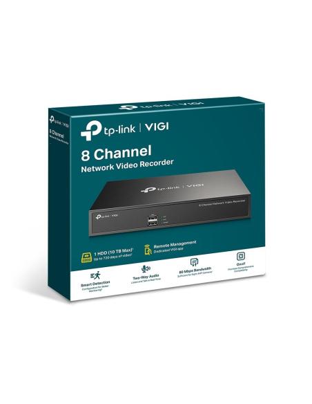 TP-Link VIGI NVR1008H Grabador de Video en Red (NVR) 8 canales Negro
