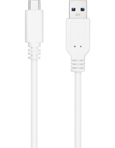 Nanocable 10.01.4002-W Cable USB-A a USB-C 3.2 Gen2 Macho/Hembra 2M Blanco