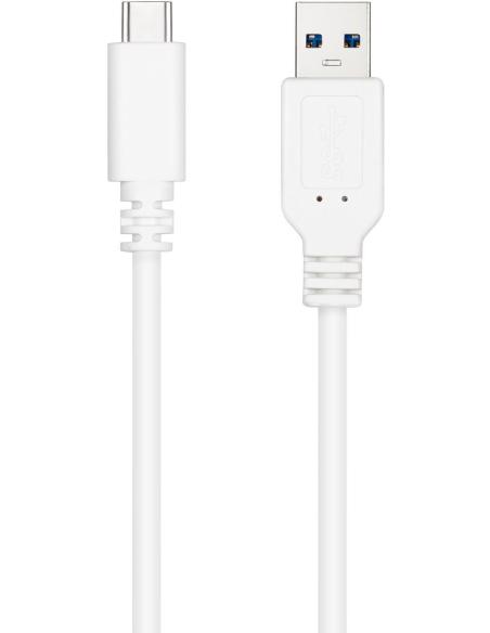 Nanocable 10.01.4002-W Cable USB-A a USB-C 3.2 Gen2 Macho/Hembra 2M Blanco