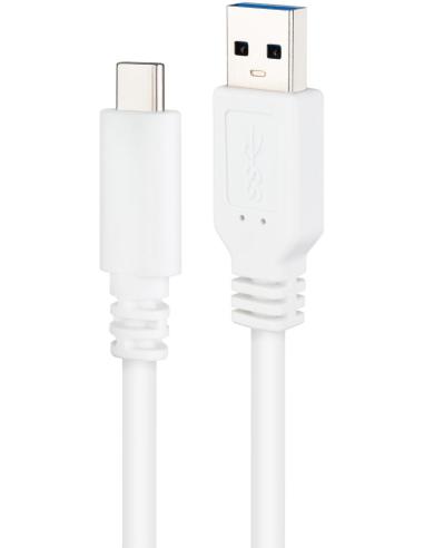 Nanocable 10.01.4002-W Cable USB-A a USB-C 3.2 Gen2 Macho/Hembra 2M Blanco