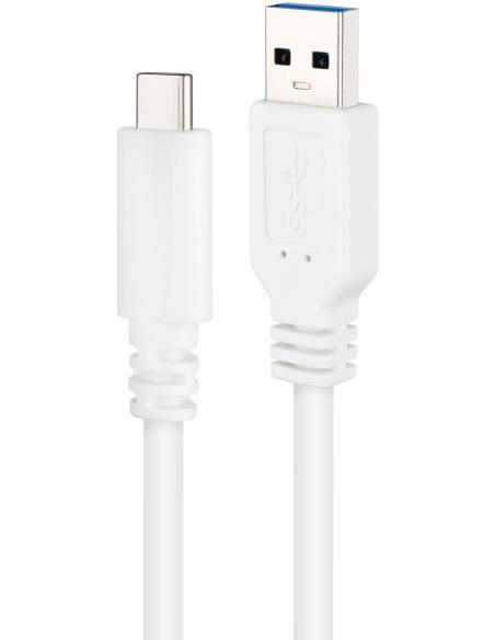 Nanocable 10.01.4002-W Cable USB-A a USB-C 3.2 Gen2 Macho/Hembra 2M Blanco