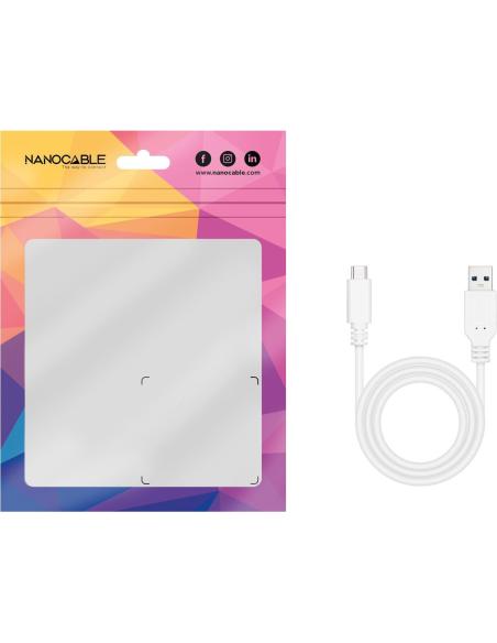 Nanocable 10.01.4002-W Cable USB-A a USB-C 3.2 Gen2 Macho/Hembra 2M Blanco