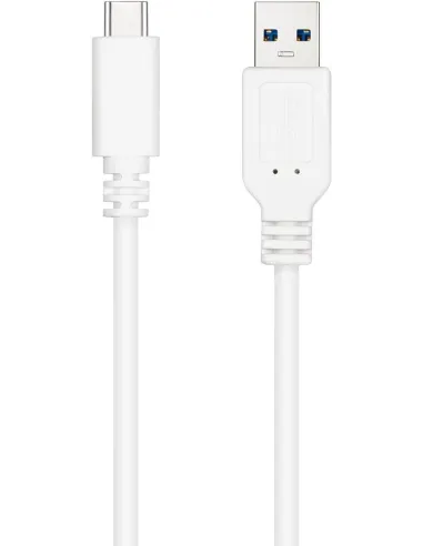 Nanocable 10.01.4002-W Cable USB-A a USB-C 3.2 Gen2 Macho/Hembra 2M Blanco
