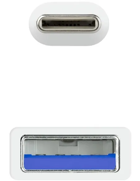 Nanocable 10.01.4002-W Cable USB-A a USB-C 3.2 Gen2 Macho/Hembra 2M Blanco